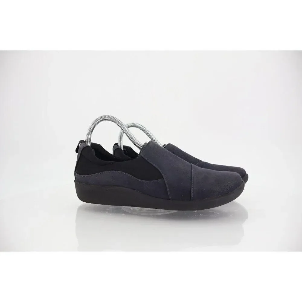 Clarks Women's Sillian Paz Loafer Size 7 Slip On Casual Shoe Blue Flats